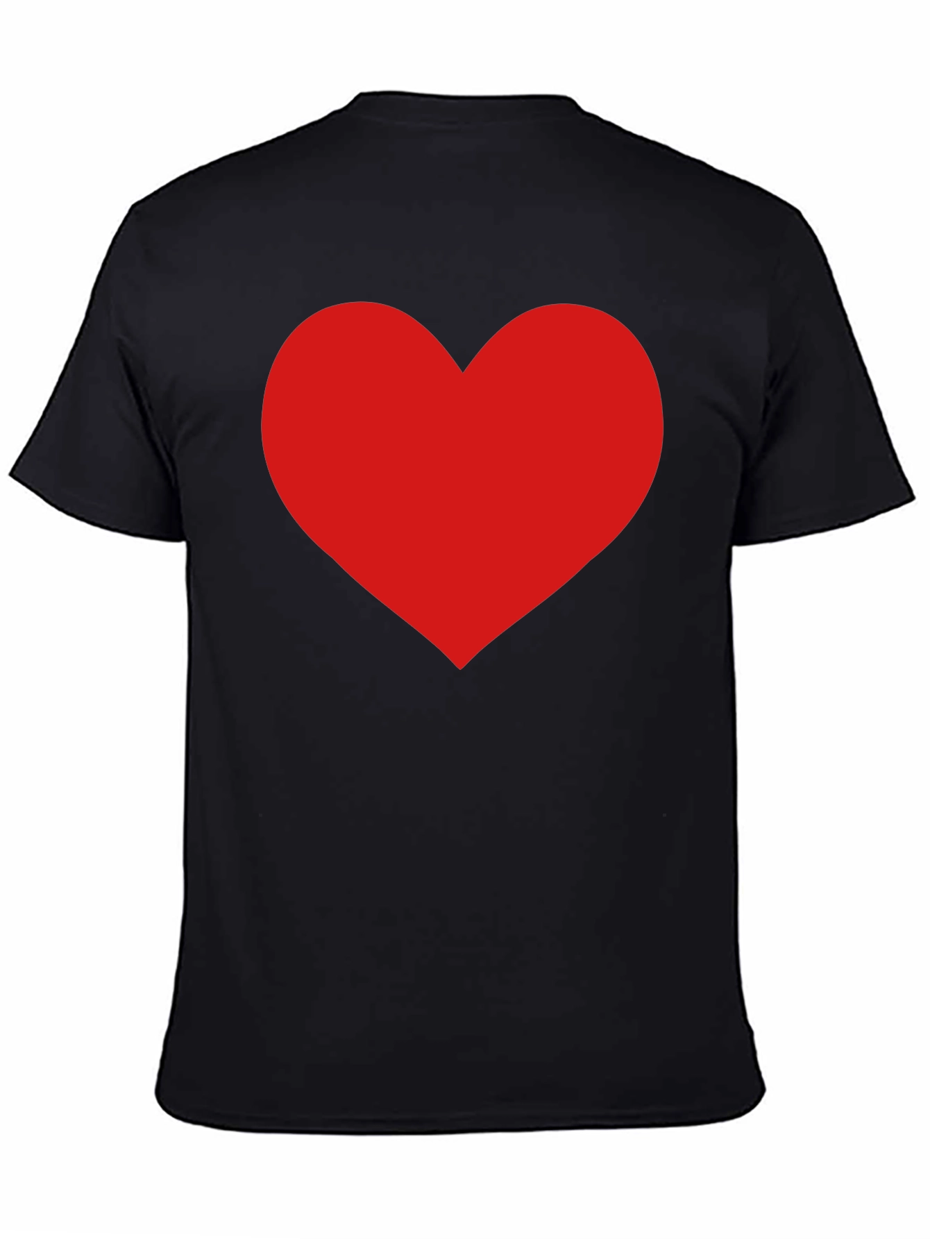 Red Heart Graphic Black T-Shirt
