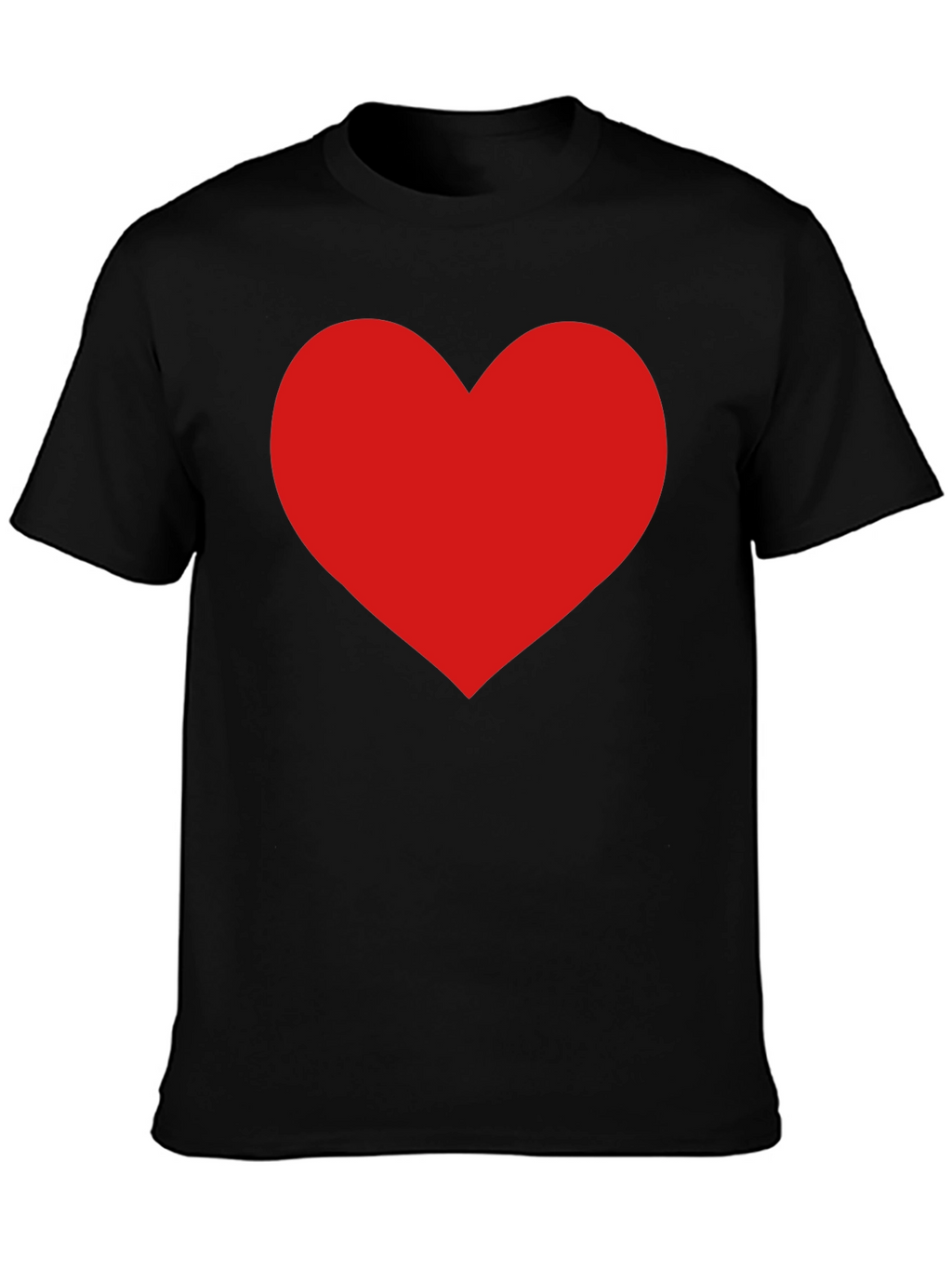 Red Heart Graphic Black T-Shirt