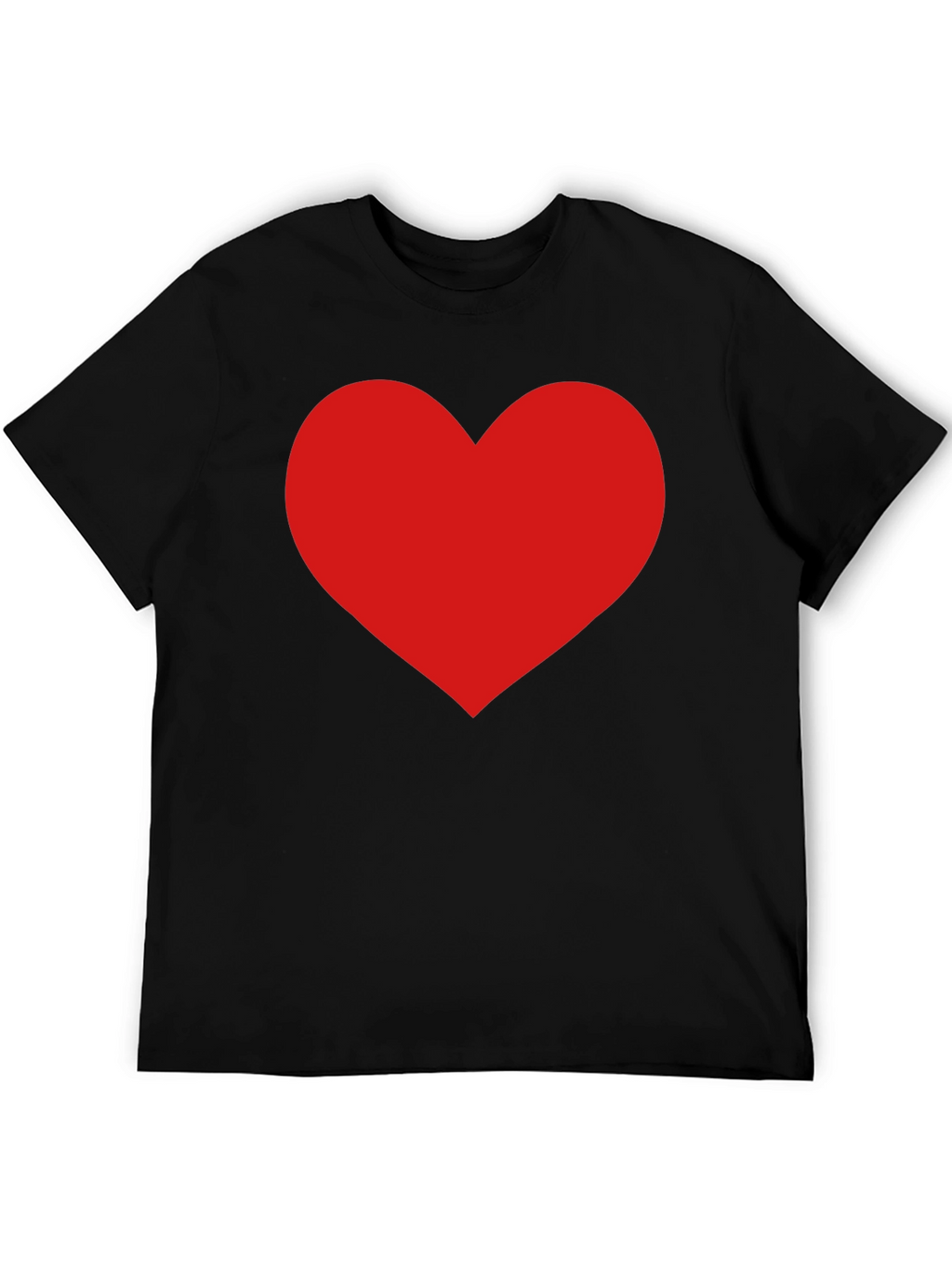 Red Heart Graphic Black T-Shirt