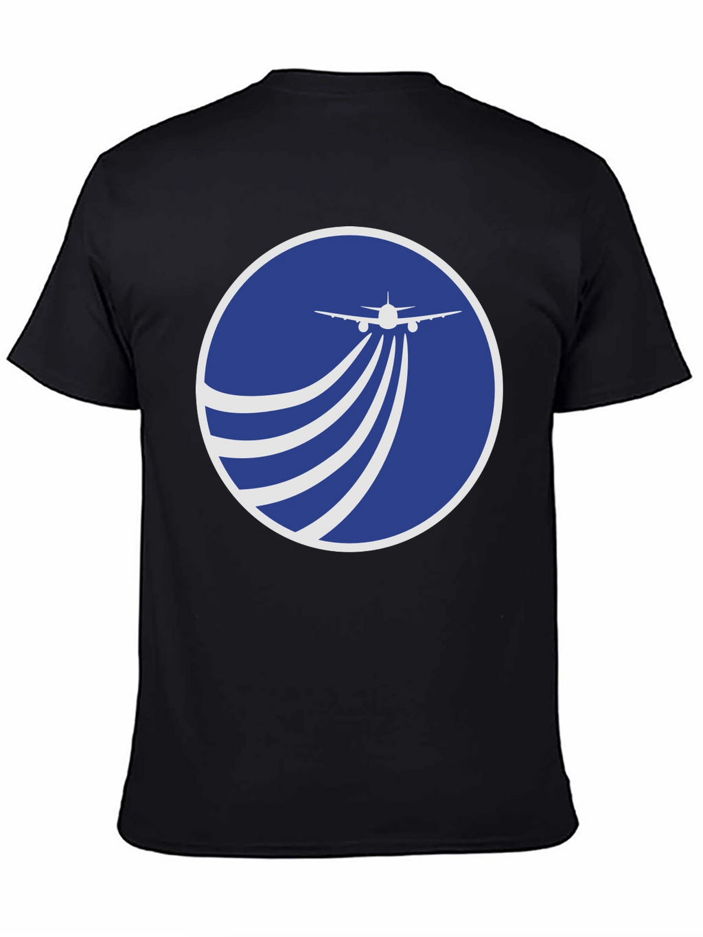 Airplane Trail Graphic T-Shirt - Black