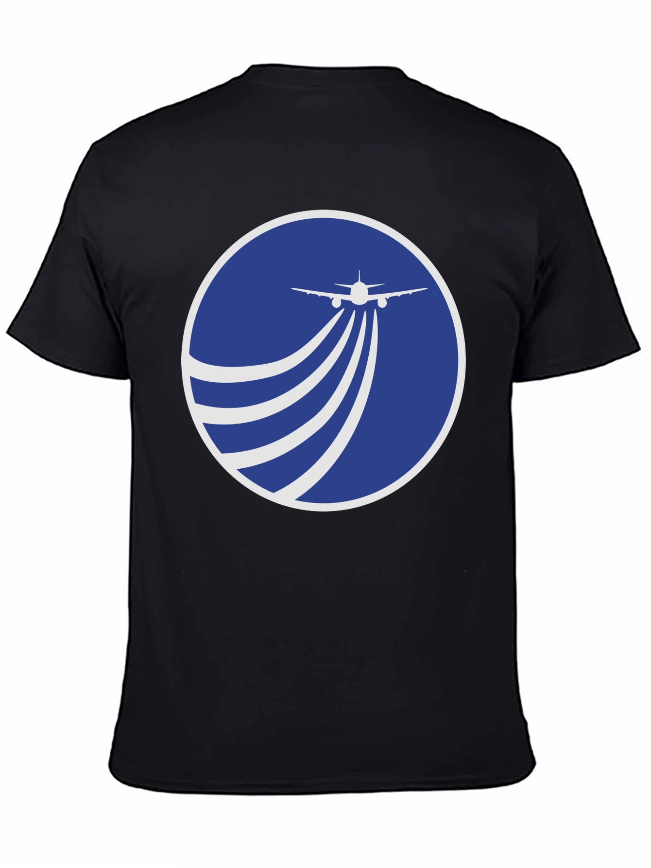 Airplane Trail Graphic T-Shirt - Black