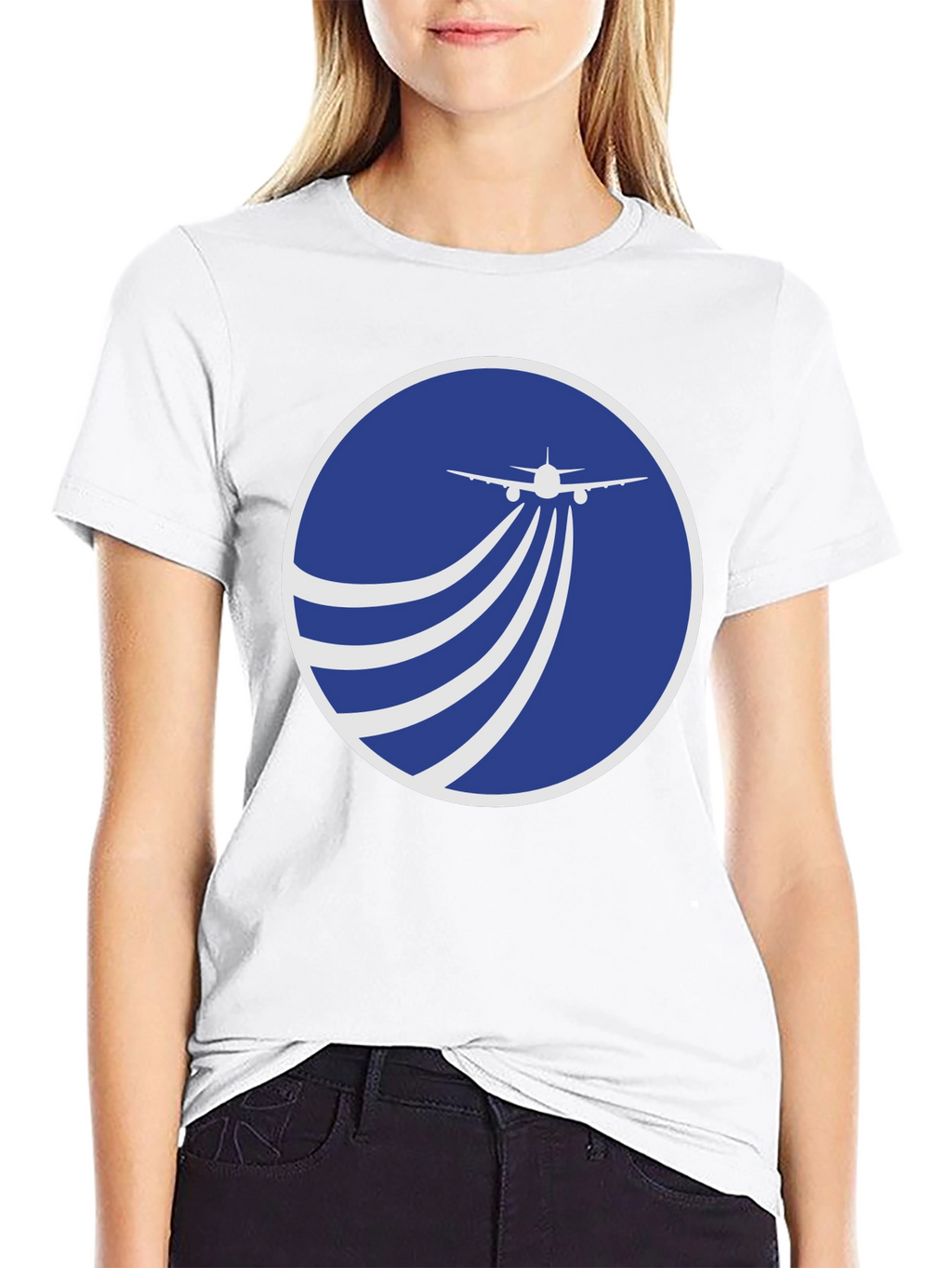 Airplane Trail Graphic T-Shirt - Black