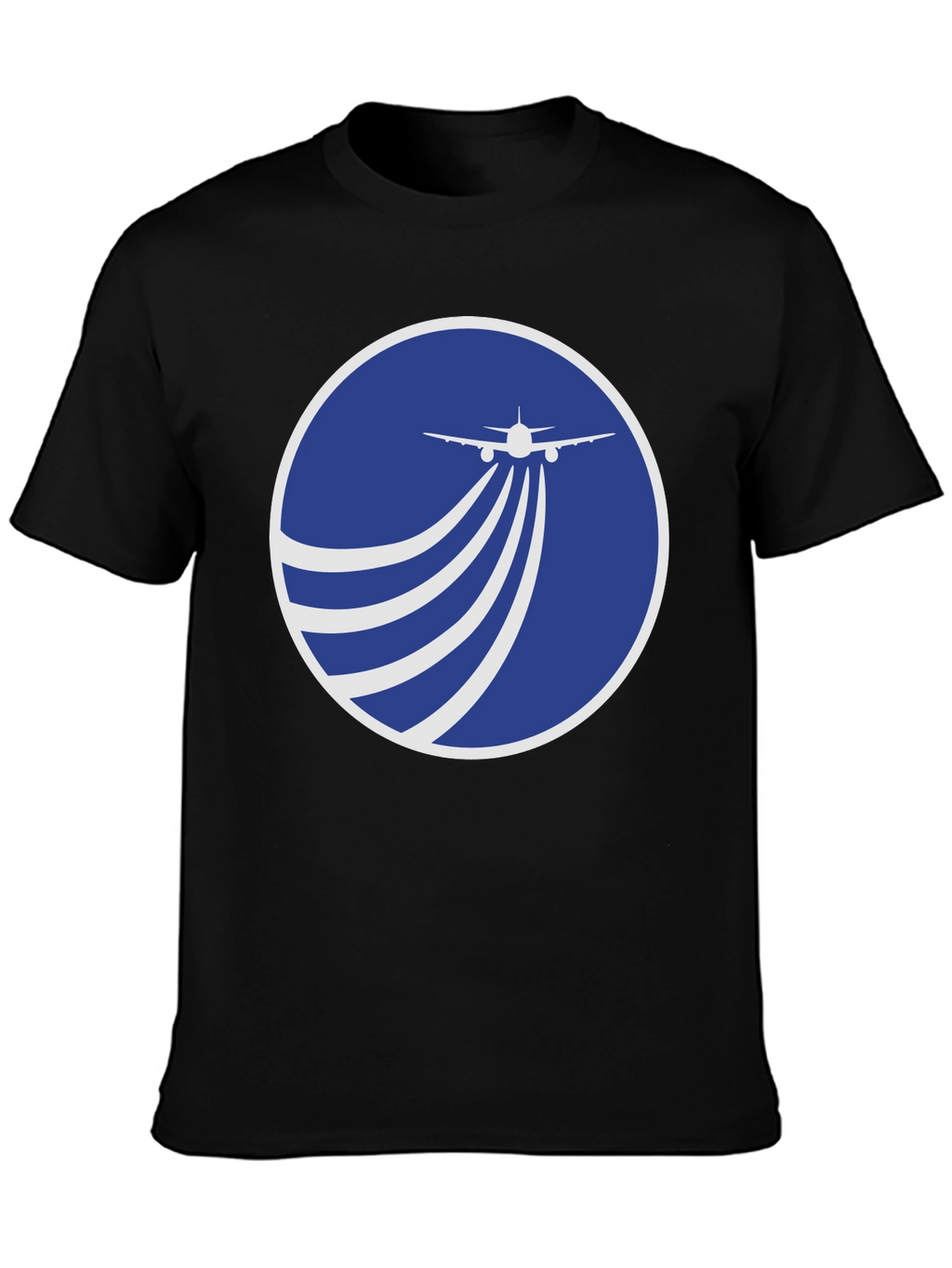 Airplane Trail Graphic T-Shirt - Black
