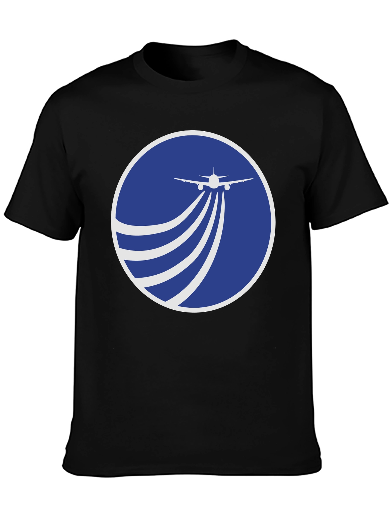 Airplane Trail Graphic T-Shirt - Black