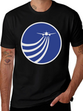 Airplane Trail Graphic T-Shirt - Black