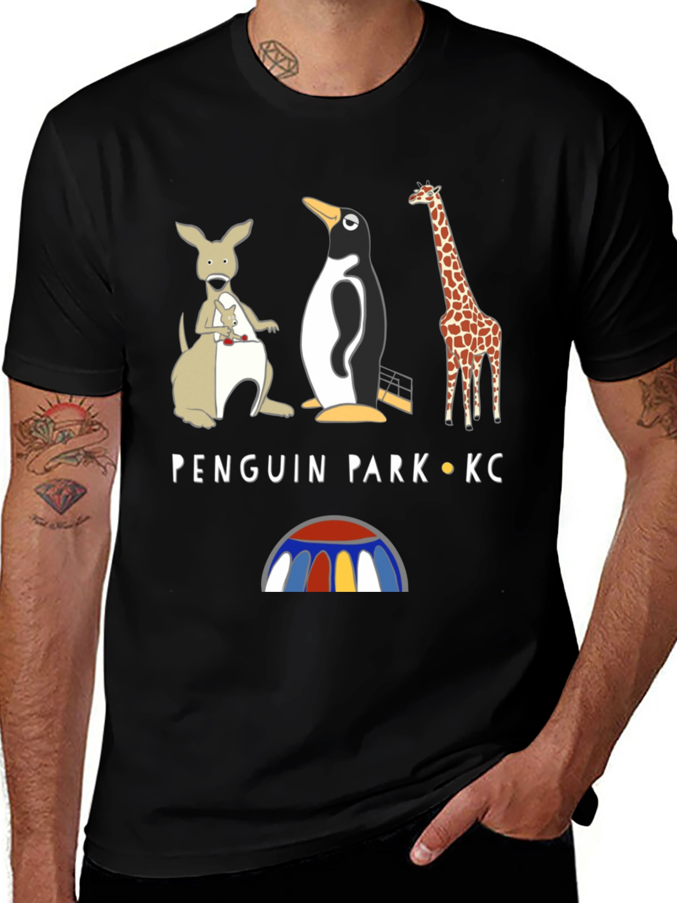 Penguin Park KC Black Graphic T-Shirt