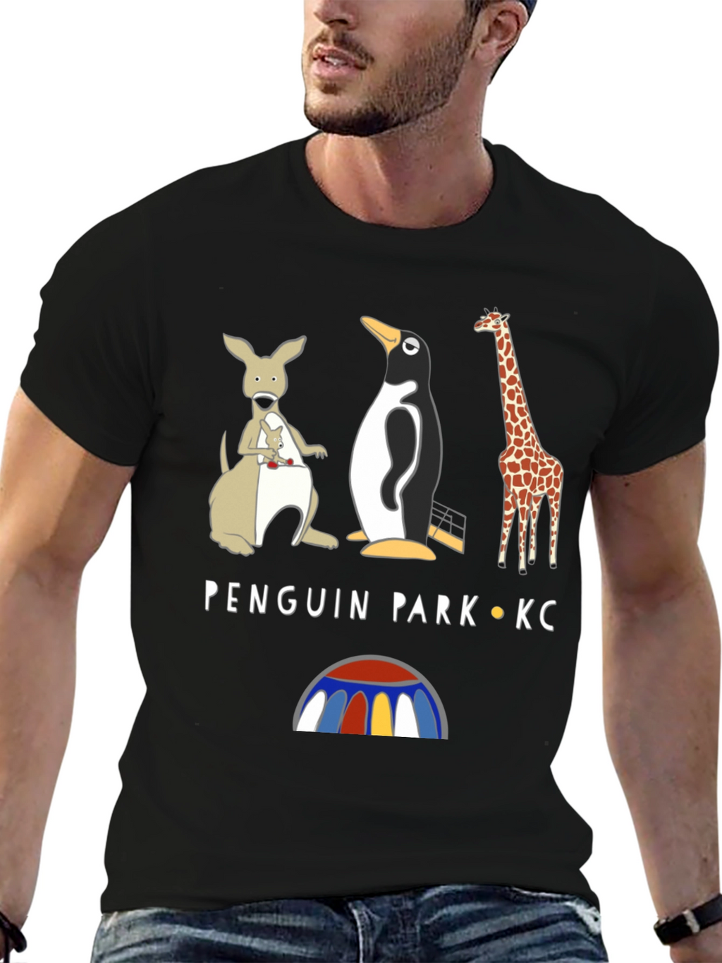 Penguin Park KC Black Graphic T-Shirt