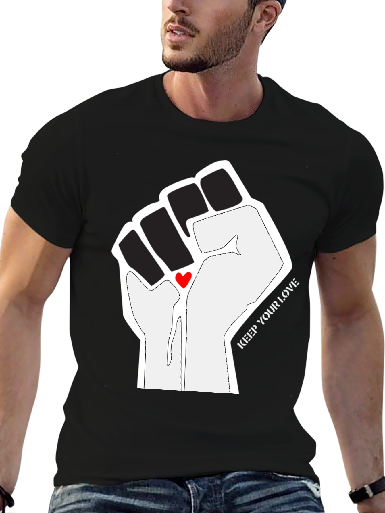 Empowered Love Graphic Tee - Black