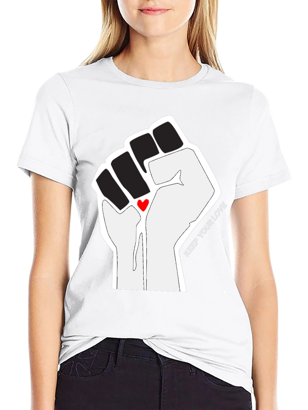 Empowered Love Graphic Tee - Black