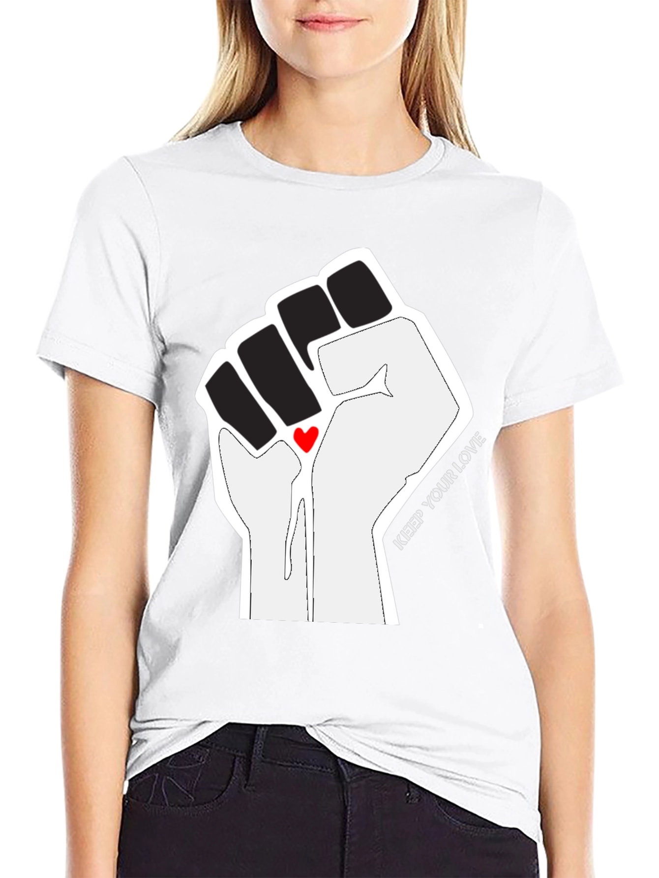 Empowered Love Graphic Tee - Black