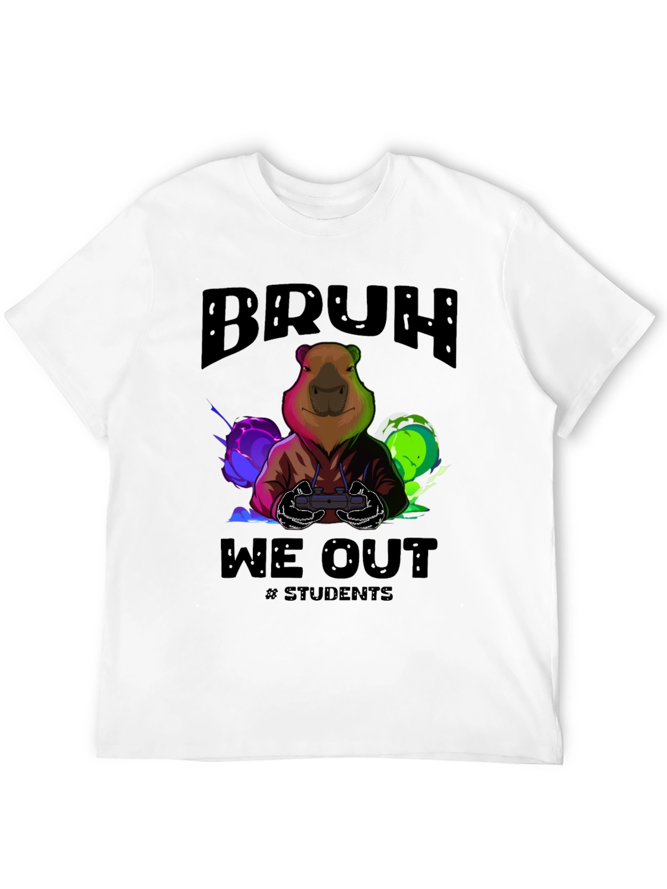 Bruh We Out Student Gamer Graphic T-Shirt