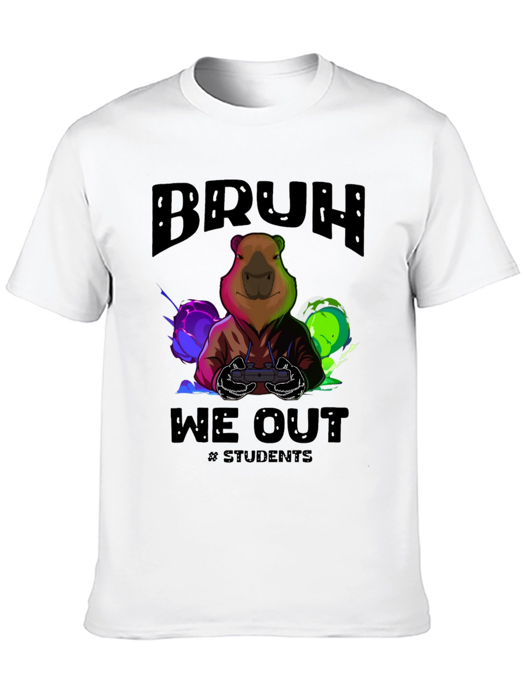 Bruh We Out Student Gamer Graphic T-Shirt