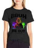 Bruh We Out Student Gamer Graphic T-Shirt