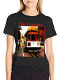 San Francisco Cable Car T-Shirt - Black