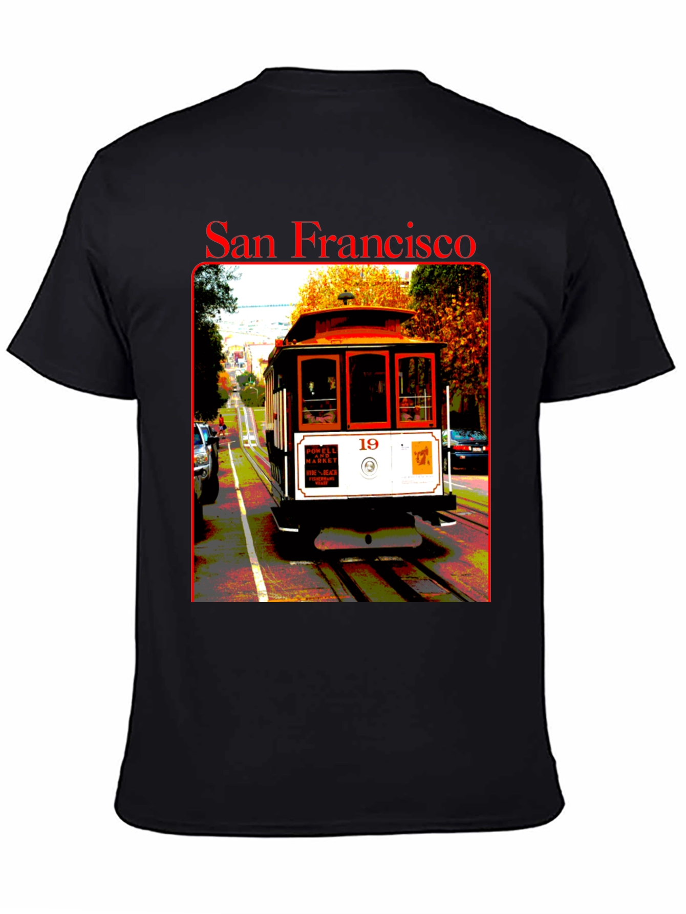 San Francisco Cable Car T-Shirt - Black