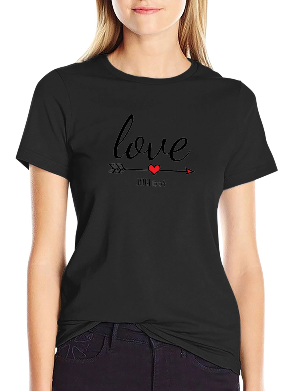 Love Arrow Heart T-Shirt - John 15:54 Christian Tee