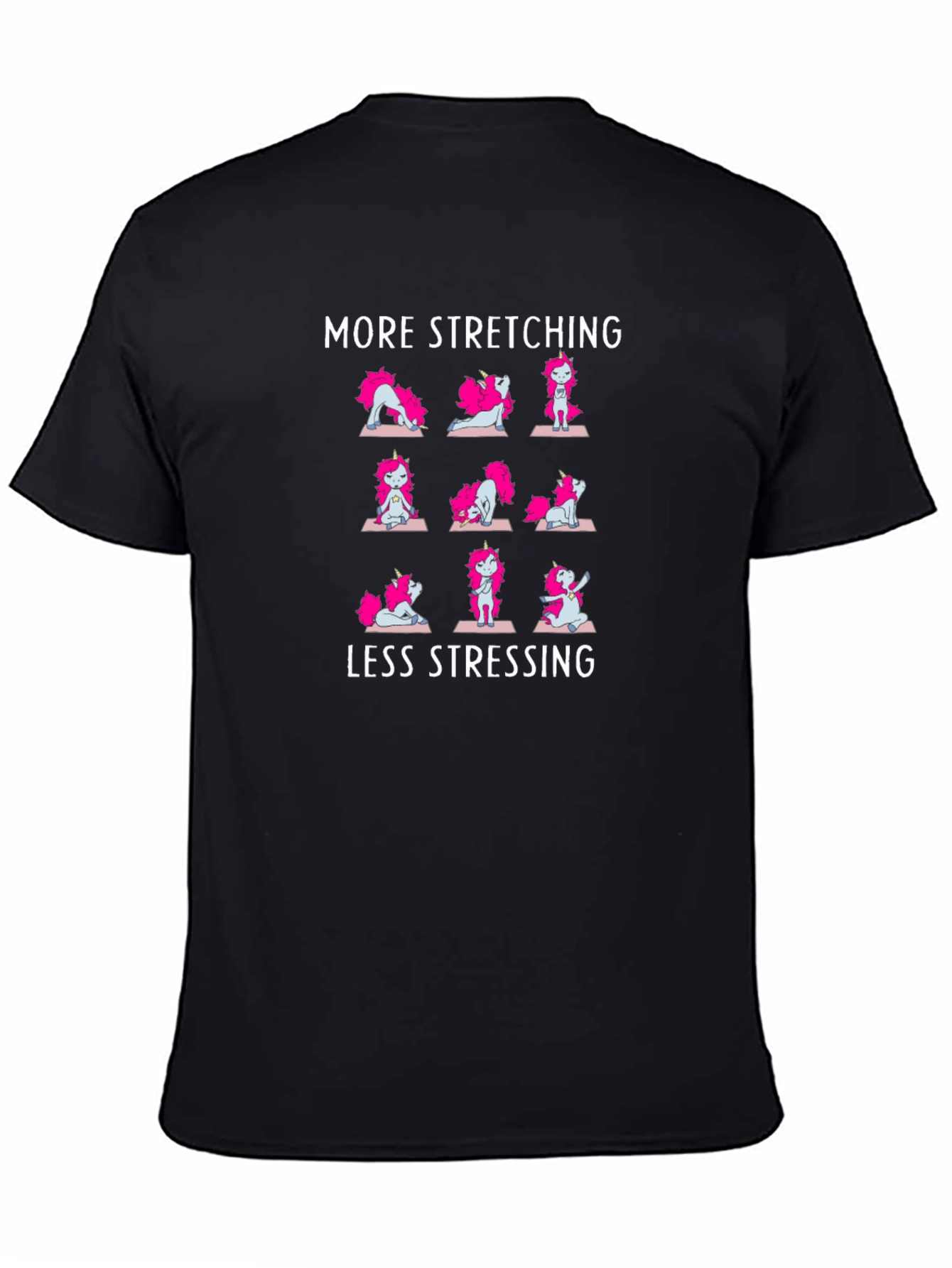 Yoga Unicorn Graphic Tee - Stretch More Stress Less