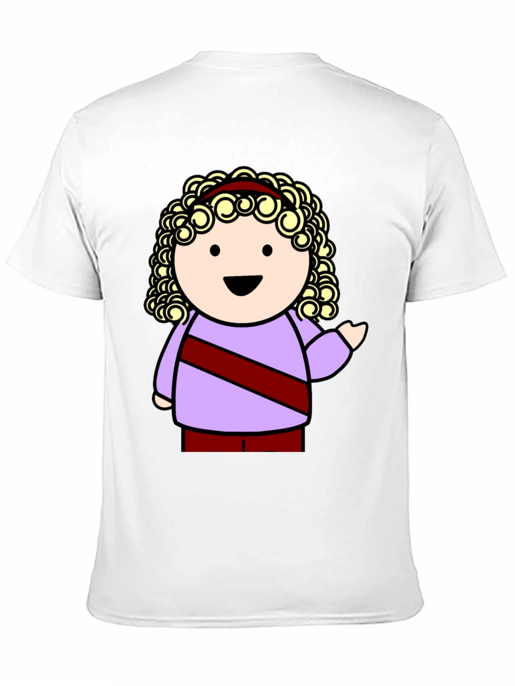 Cartoon Character Graphic Tee - Black T-Shirt