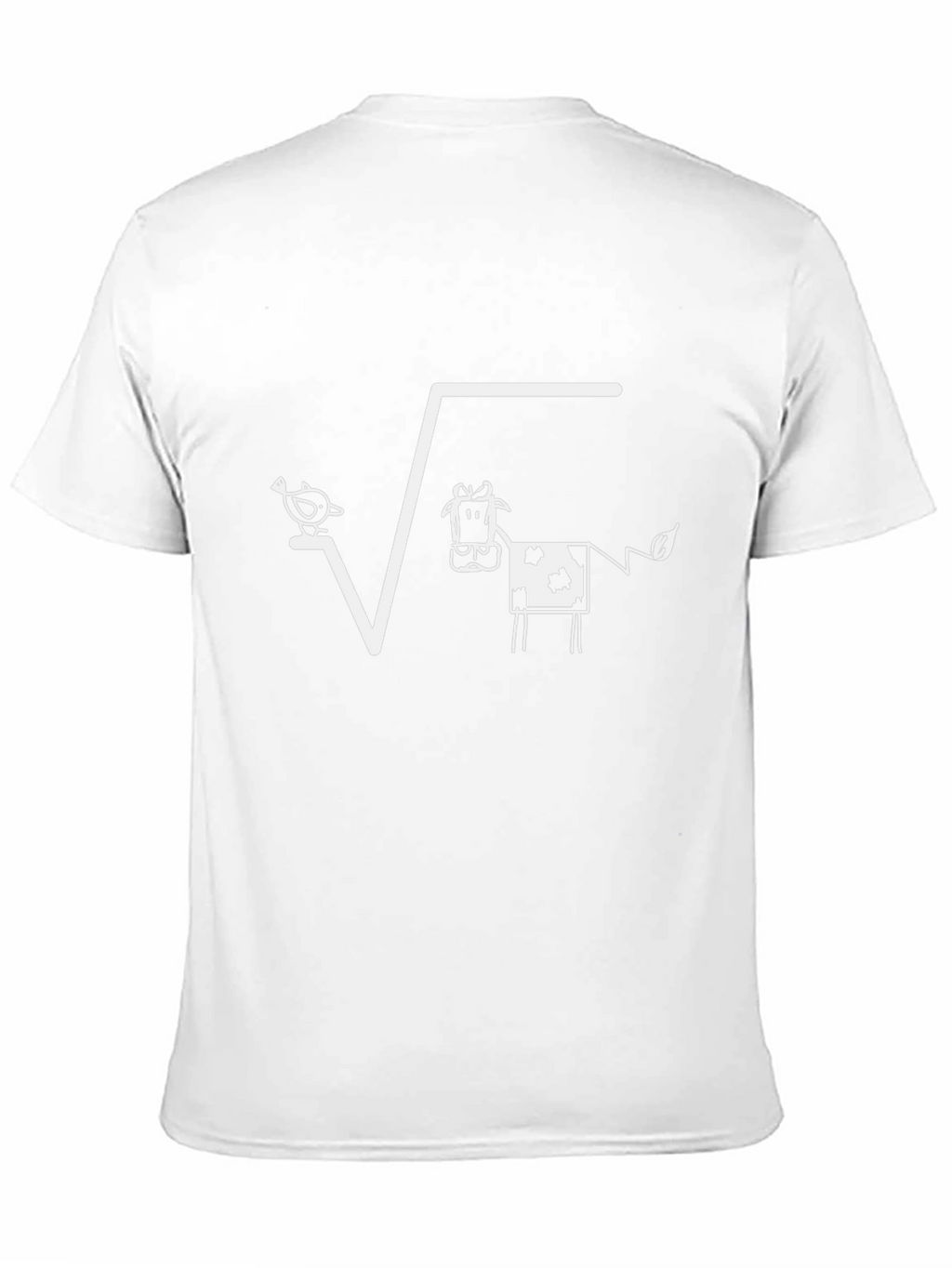 Funny Math Pun T-Shirt: Square Root of Chicken Cow!