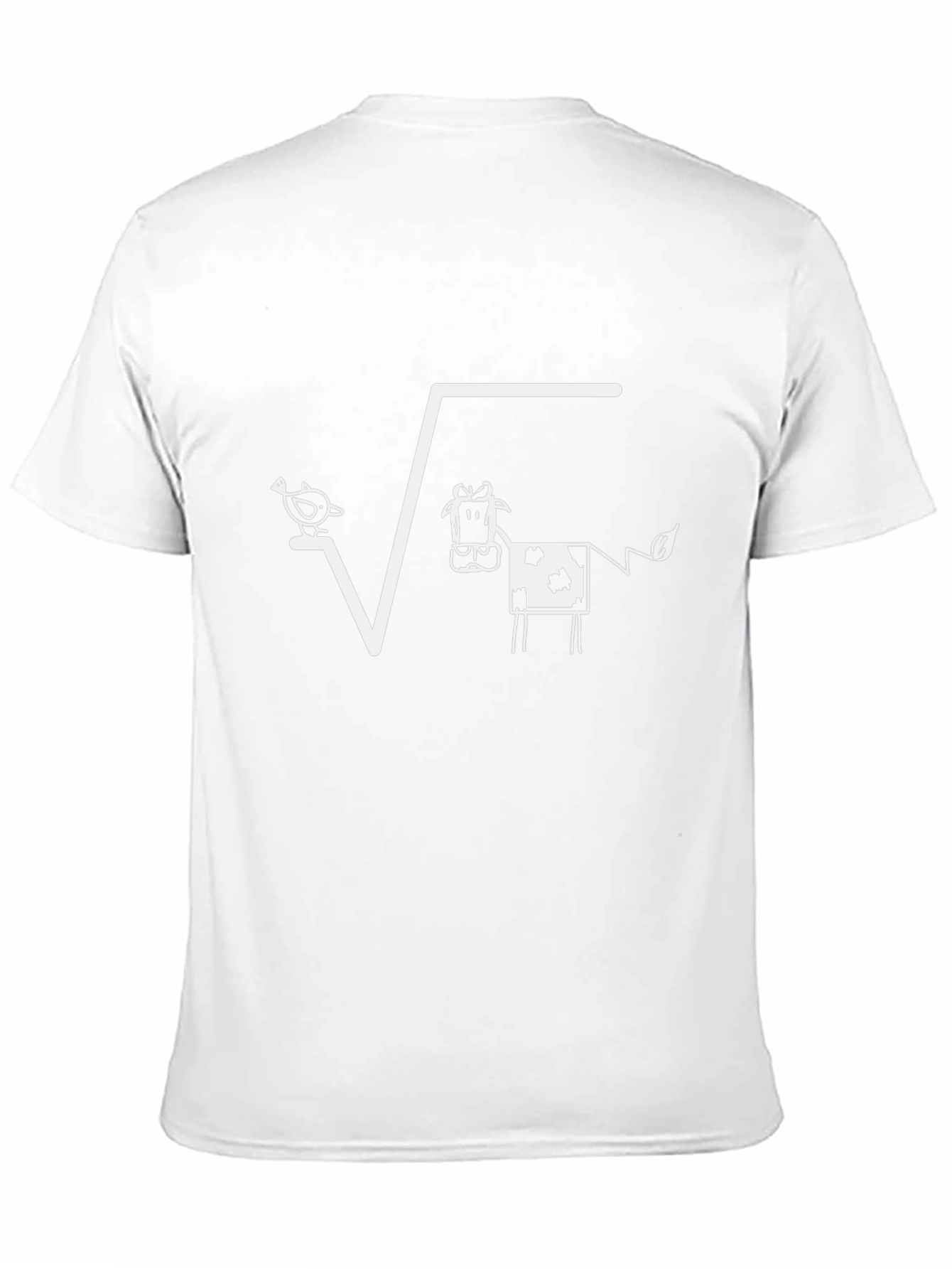 Funny Math Pun T-Shirt: Square Root of Chicken Cow!