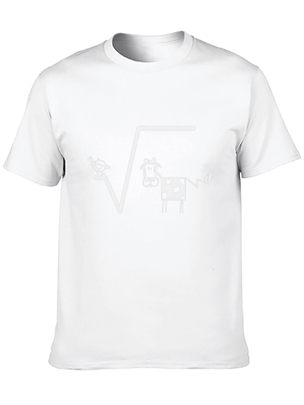 Funny Math Pun T-Shirt: Square Root of Chicken Cow!