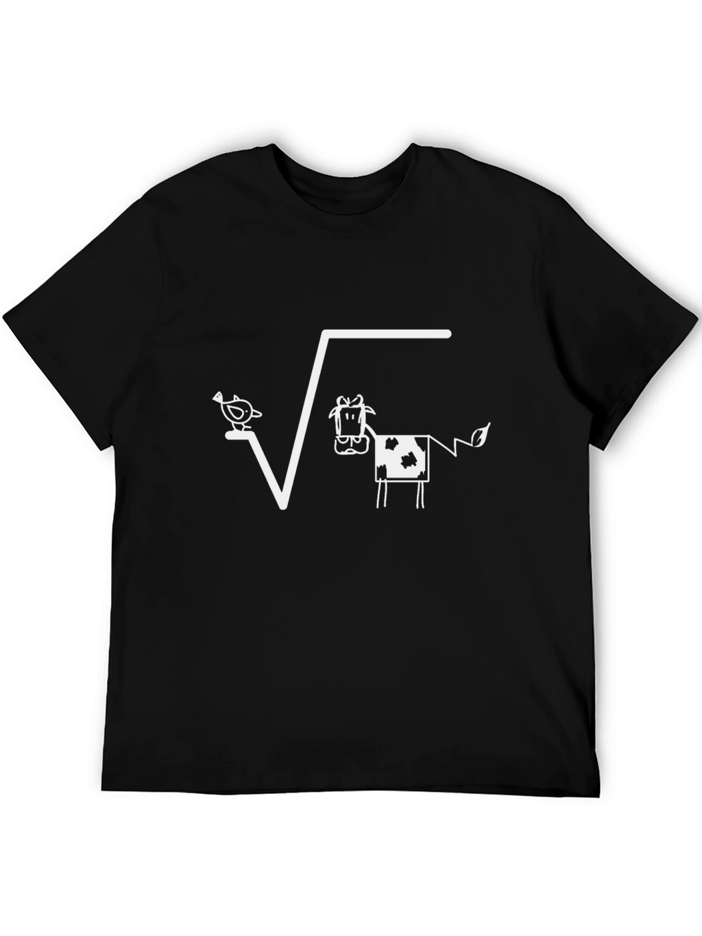 Funny Math Pun T-Shirt: Square Root of Chicken Cow!