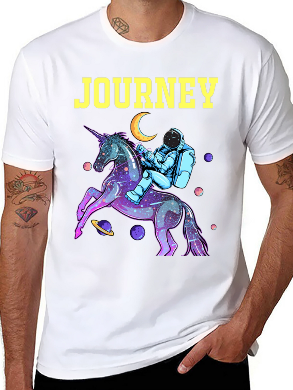 Journey Astronaut Unicorn Graphic Tee