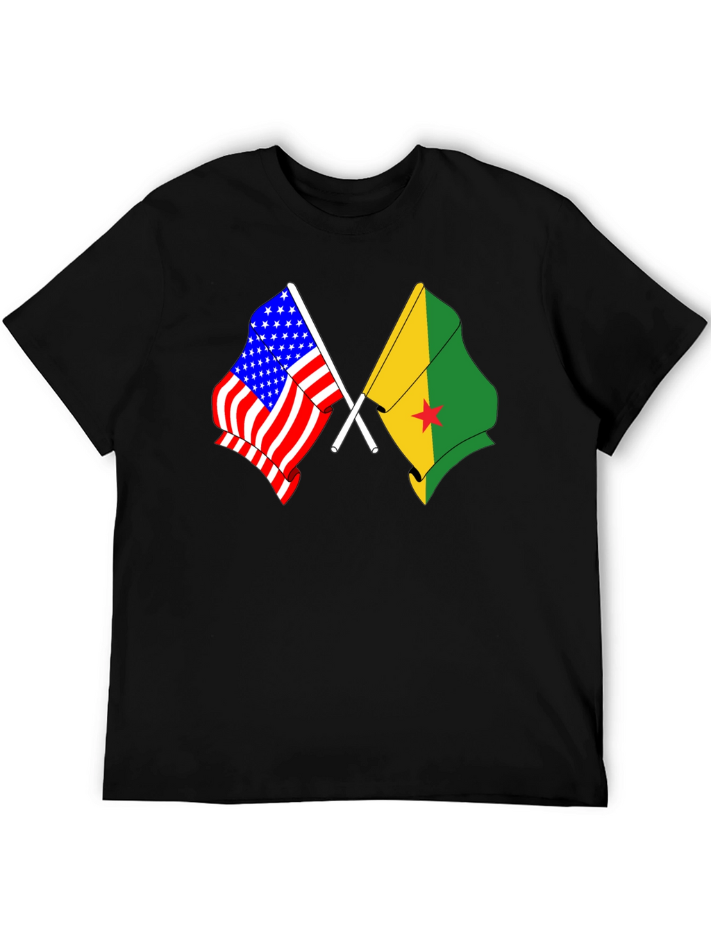 USA and Grenada Flags T-Shirt