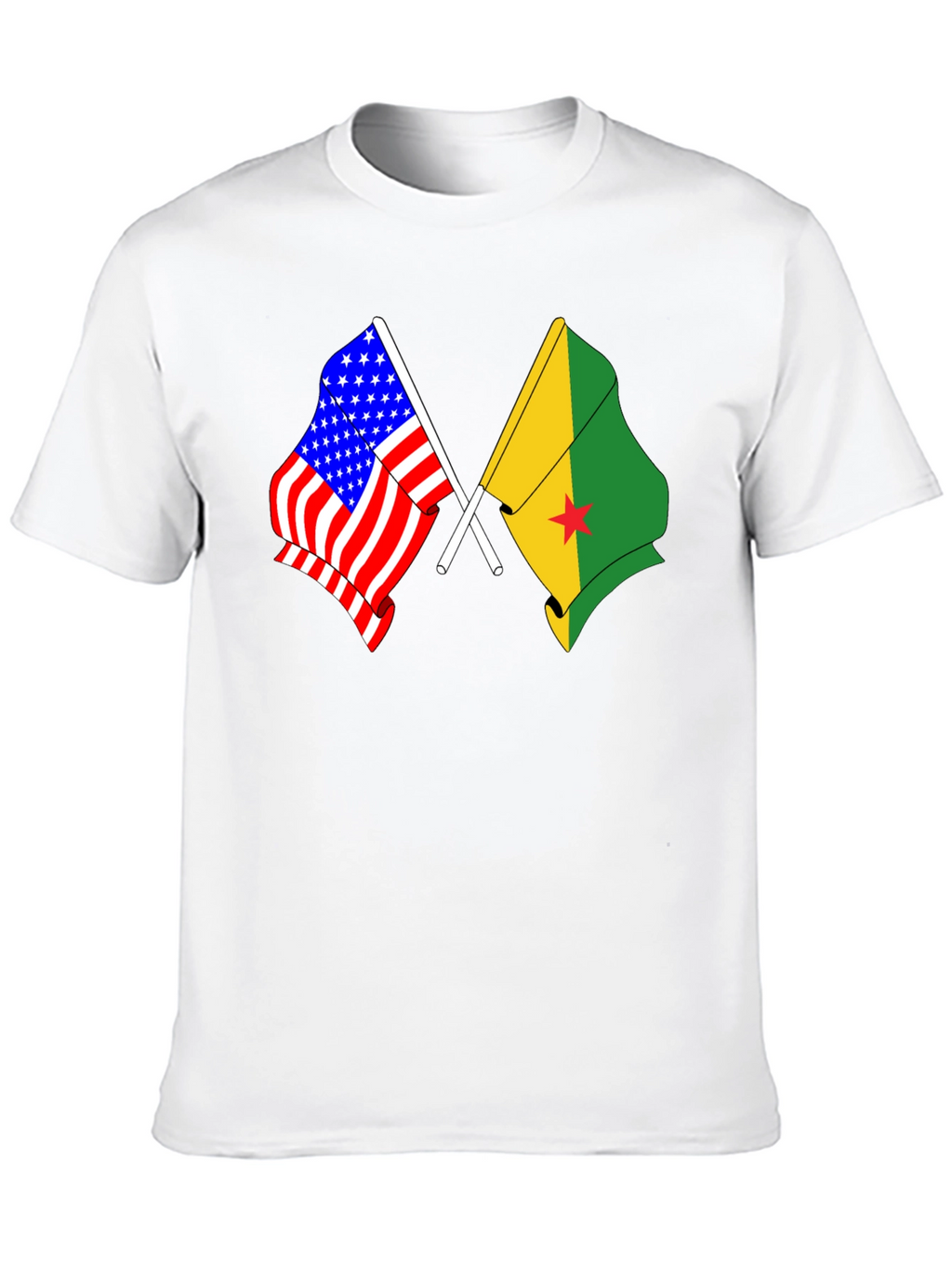 USA and Grenada Flags T-Shirt