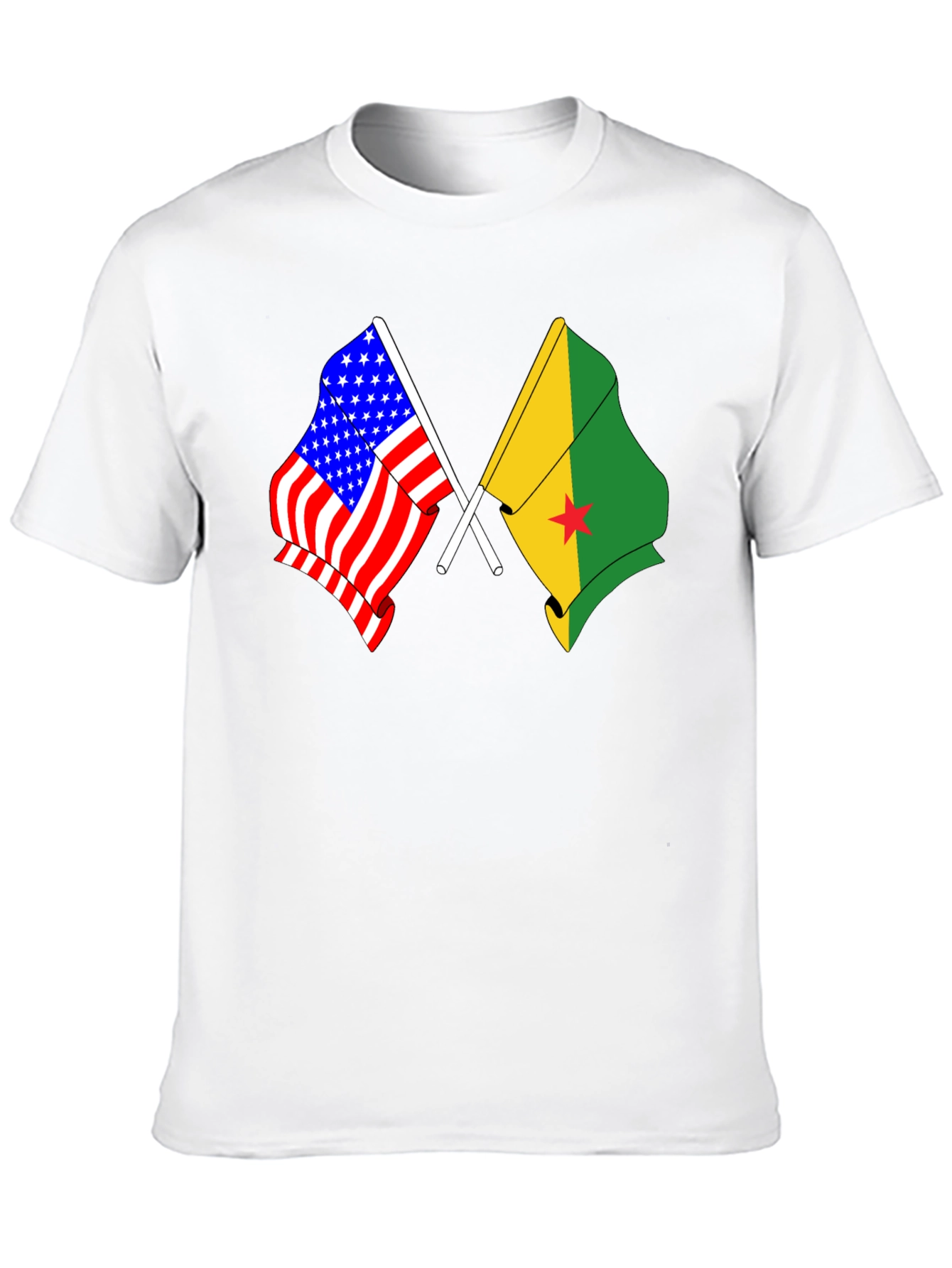 USA and Grenada Flags T-Shirt