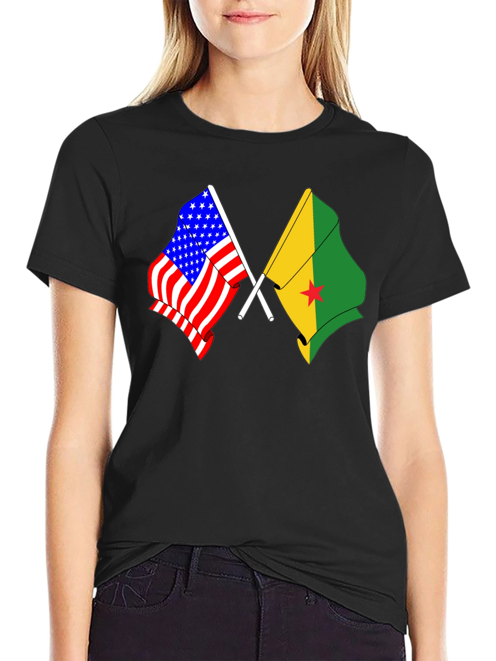 USA and Grenada Flags T-Shirt
