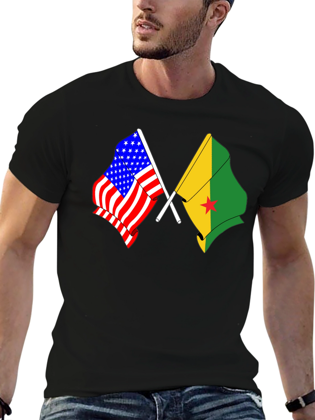 USA and Grenada Flags T-Shirt