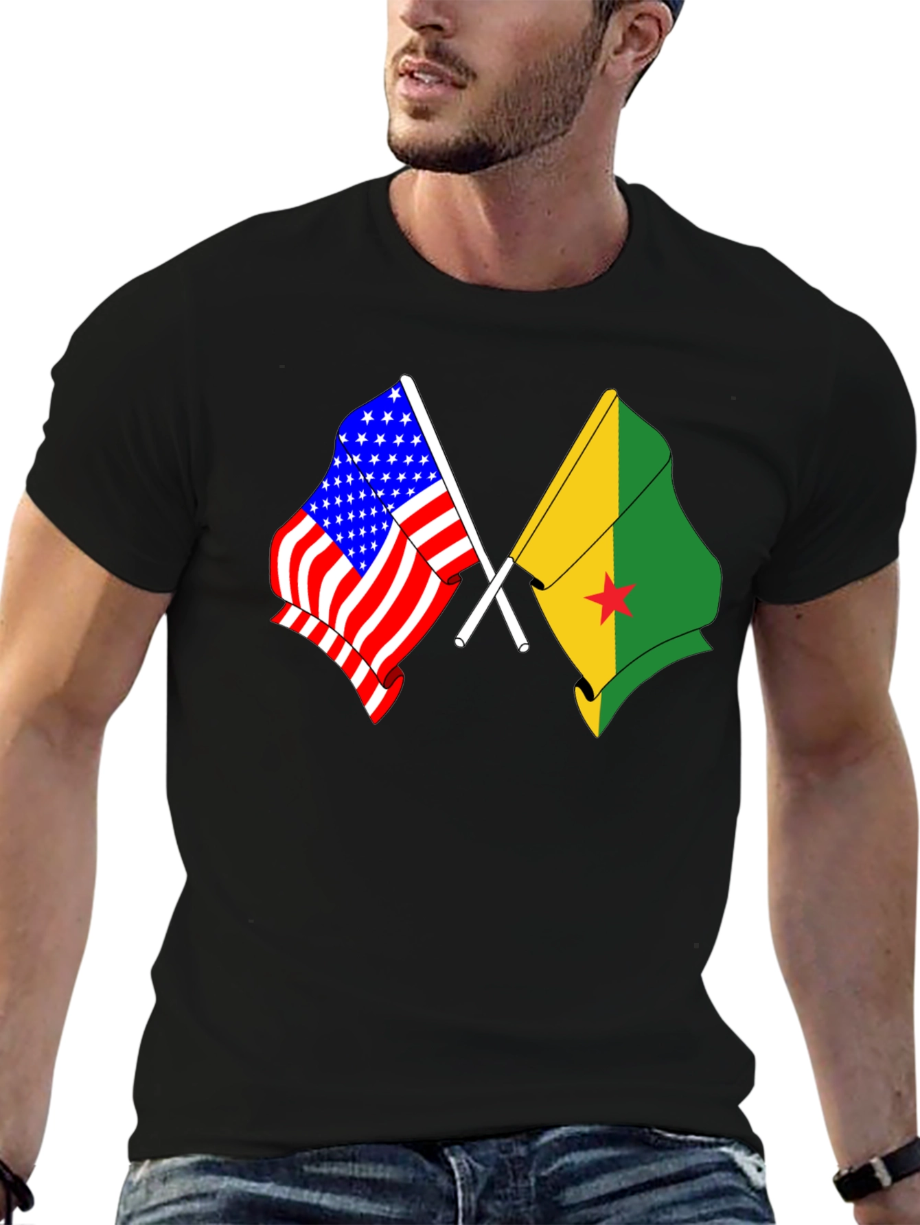 USA and Grenada Flags T-Shirt