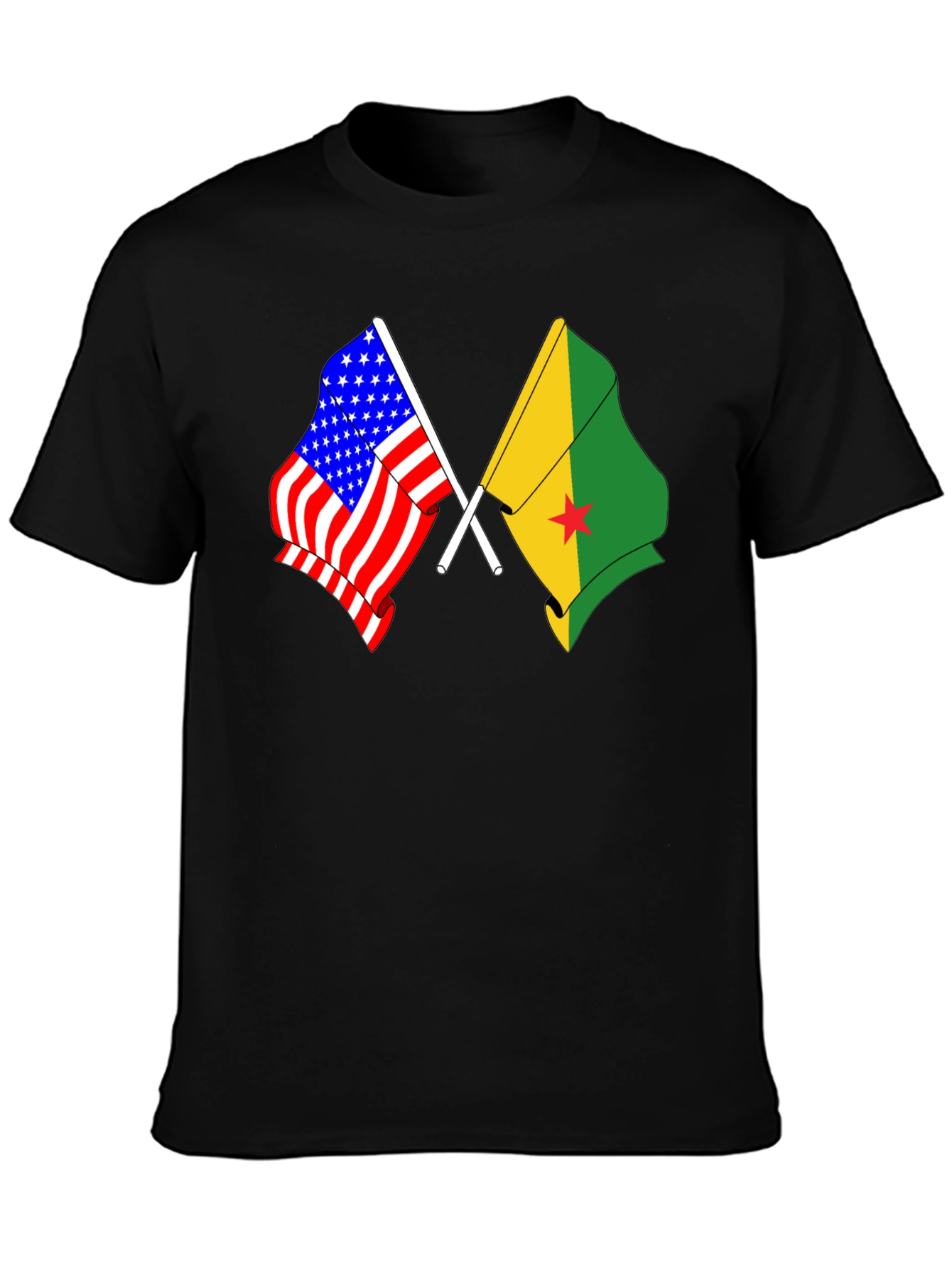 USA and Grenada Flags T-Shirt
