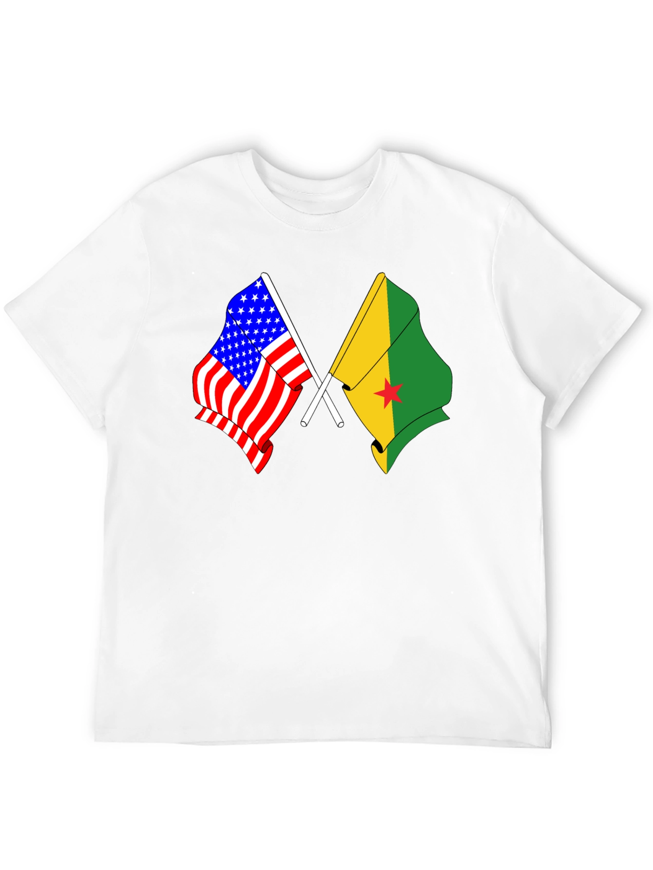 USA and Grenada Flags T-Shirt