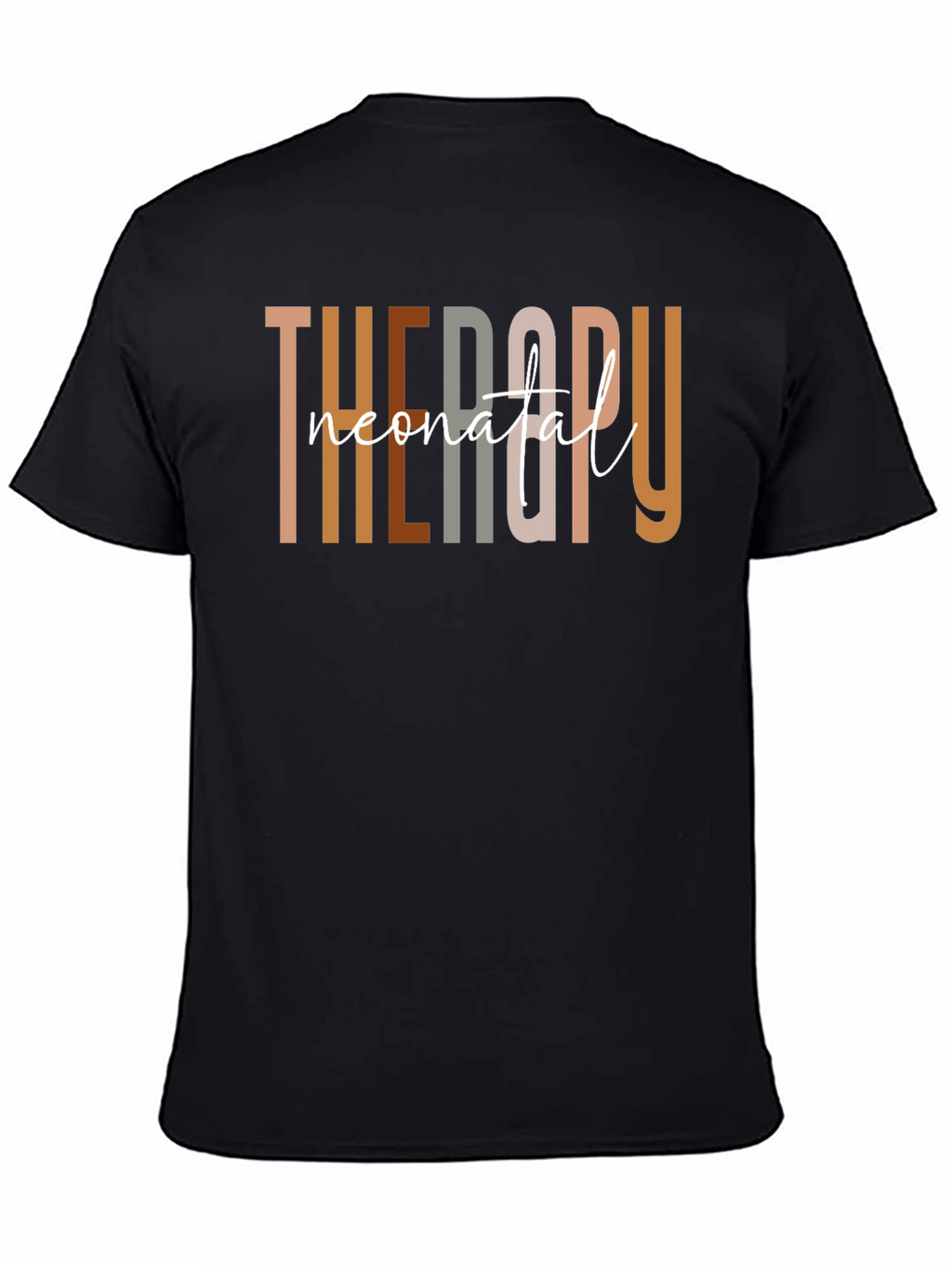 Neonatal Therapy Black Cotton T-Shirt