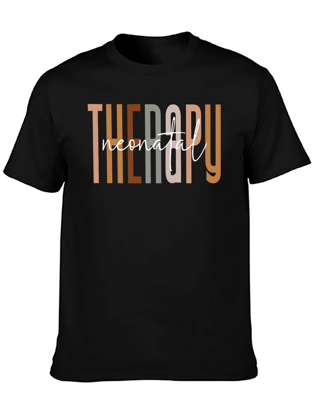 Neonatal Therapy Black Cotton T-Shirt