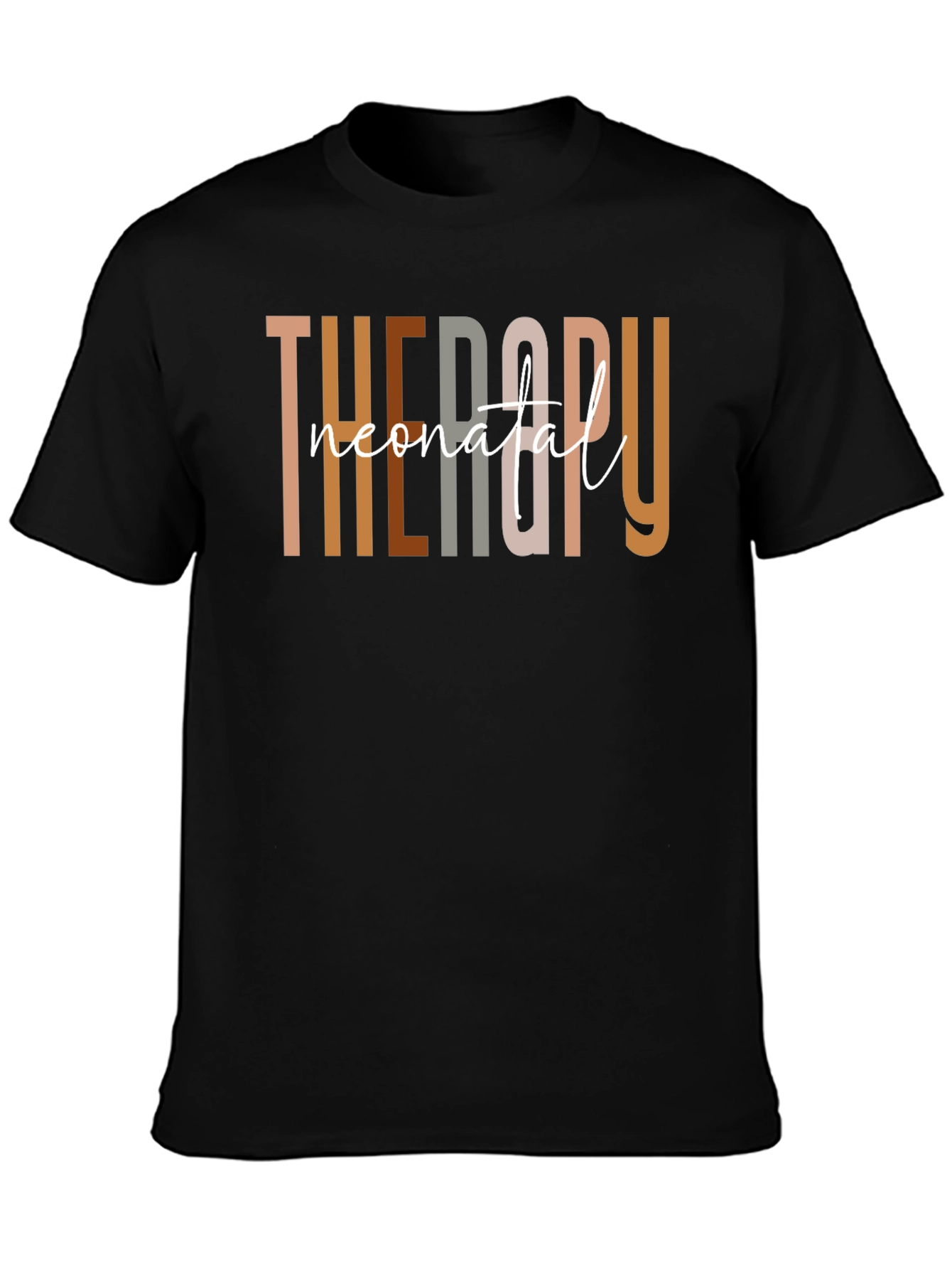 Neonatal Therapy Black Cotton T-Shirt