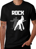 Rock Band Graphic Tee - Classic Black Cotton T-Shirt