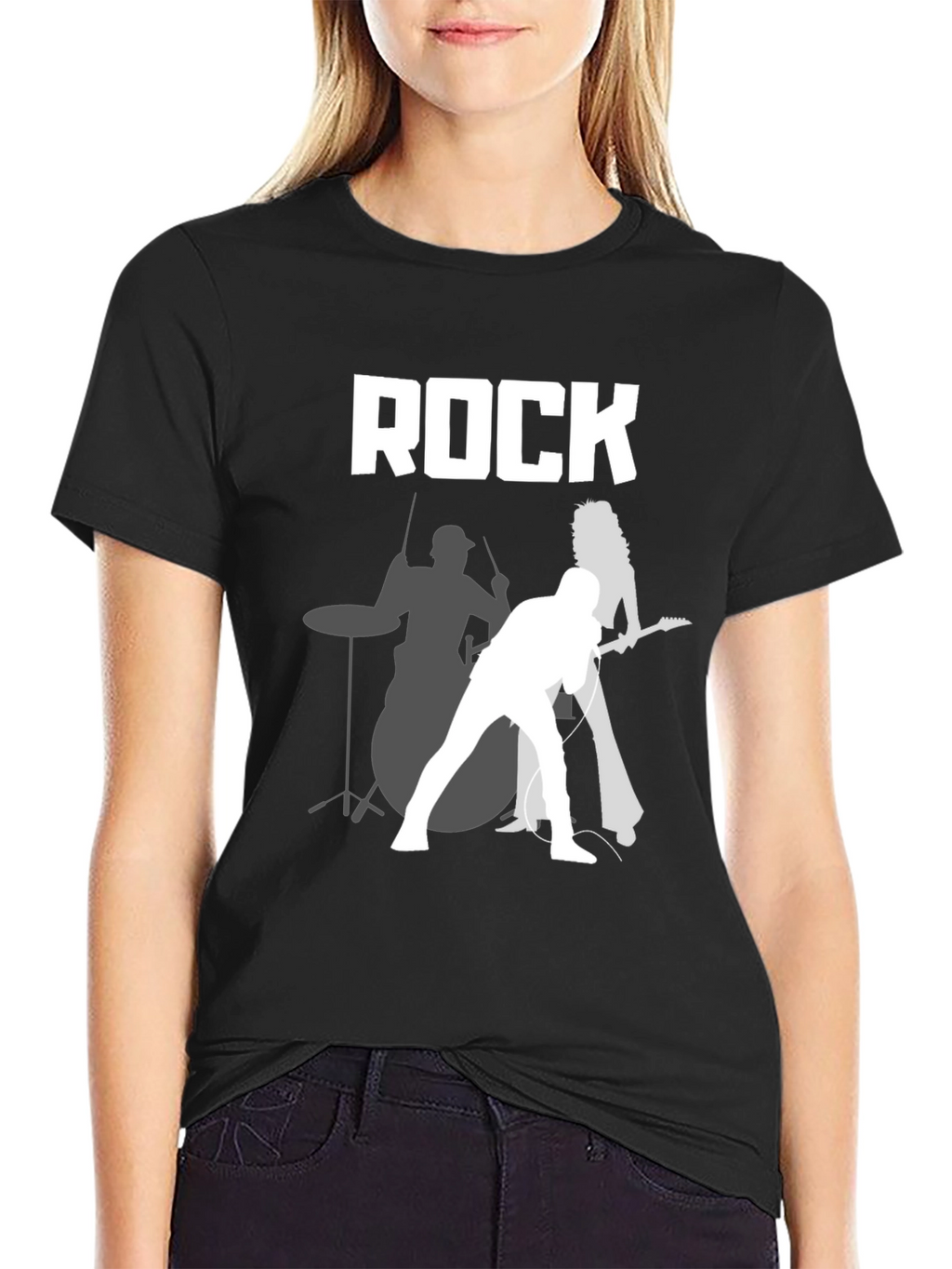 Rock Band Graphic Tee - Classic Black Cotton T-Shirt