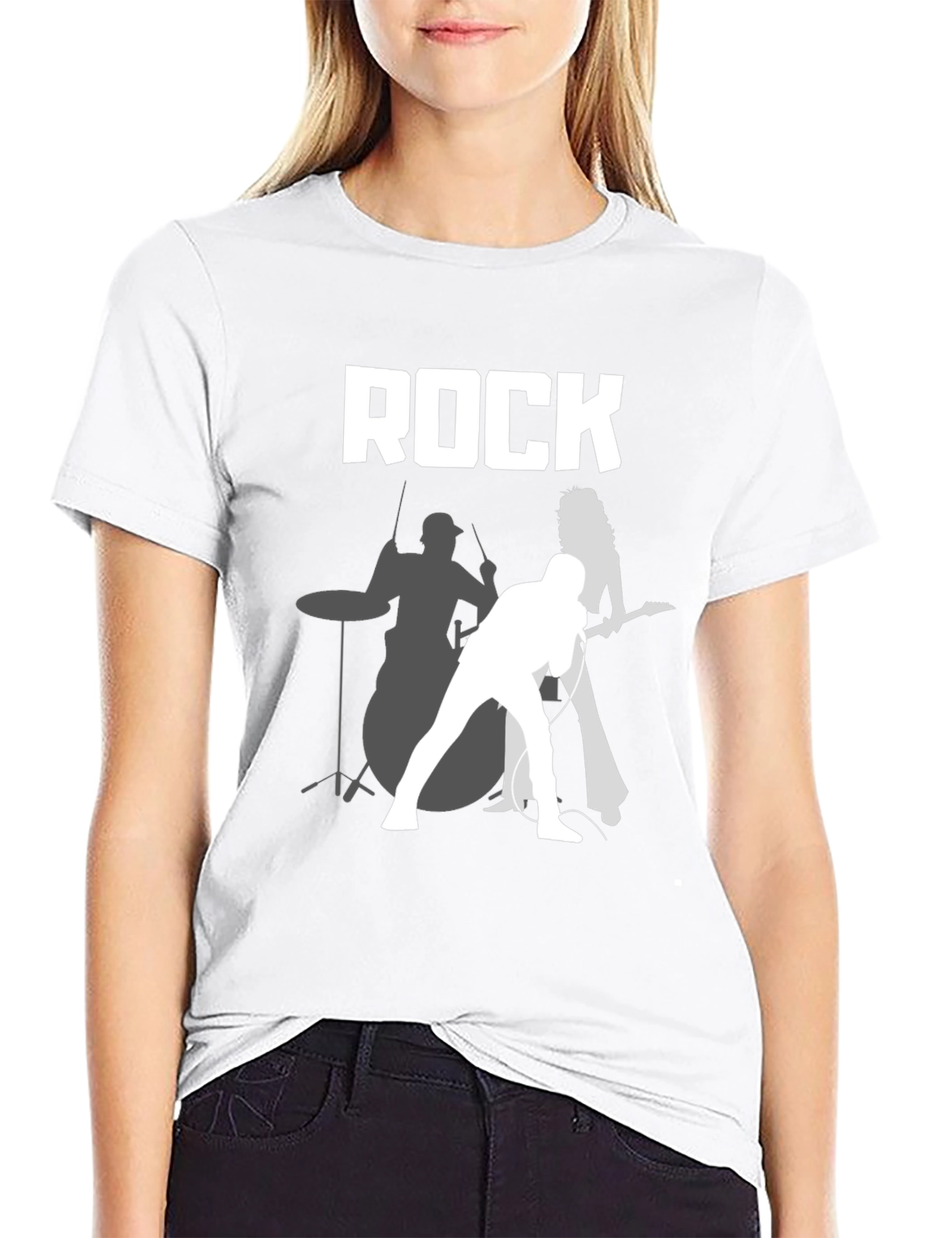 Rock Band Graphic Tee - Classic Black Cotton T-Shirt