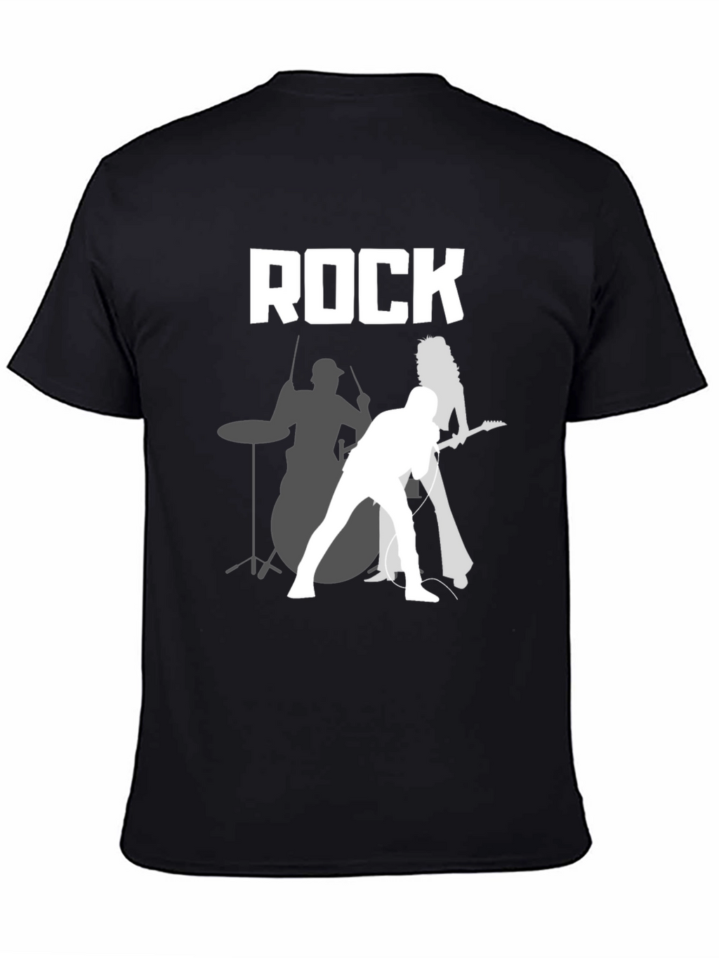 Rock Band Graphic Tee - Classic Black Cotton T-Shirt