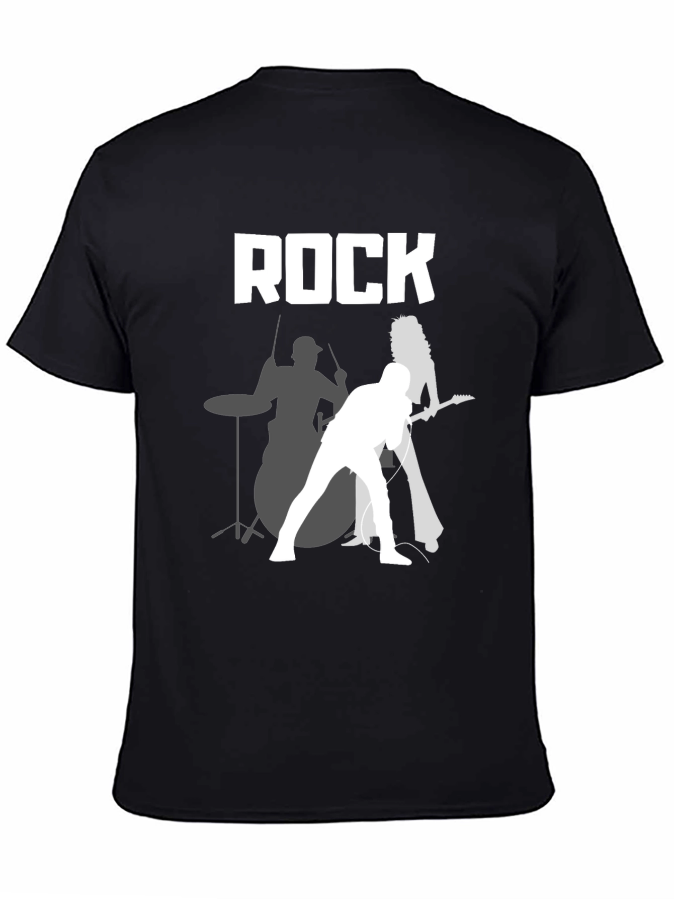 Rock Band Graphic Tee - Classic Black Cotton T-Shirt