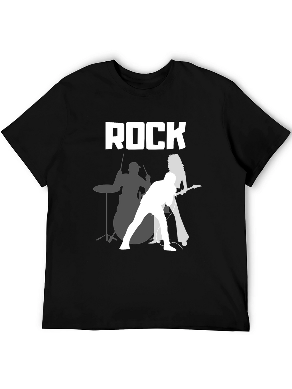 Rock Band Graphic Tee - Classic Black Cotton T-Shirt
