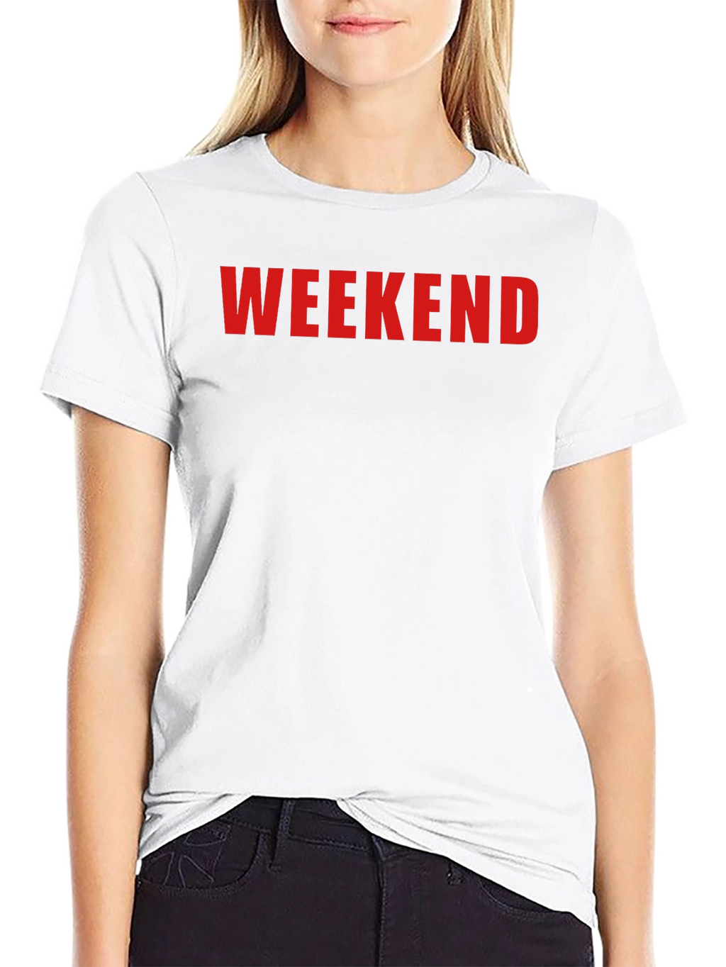 Weekend Graphic Tee - Black Cotton Casual Shirt