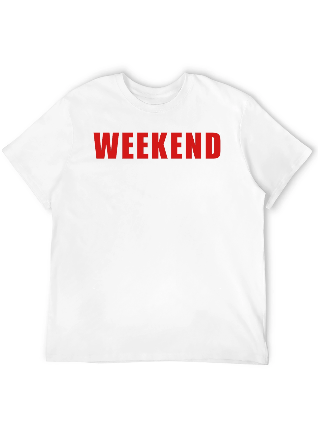 Weekend Graphic Tee - Black Cotton Casual Shirt
