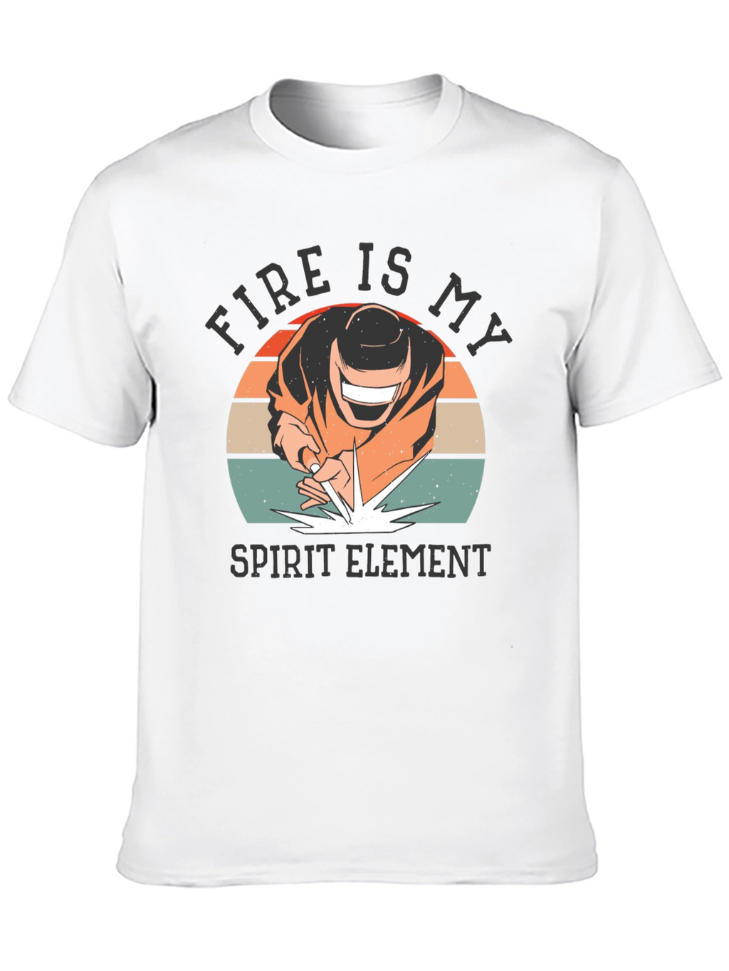 Fire Is My Spirit Element Black T-Shirt