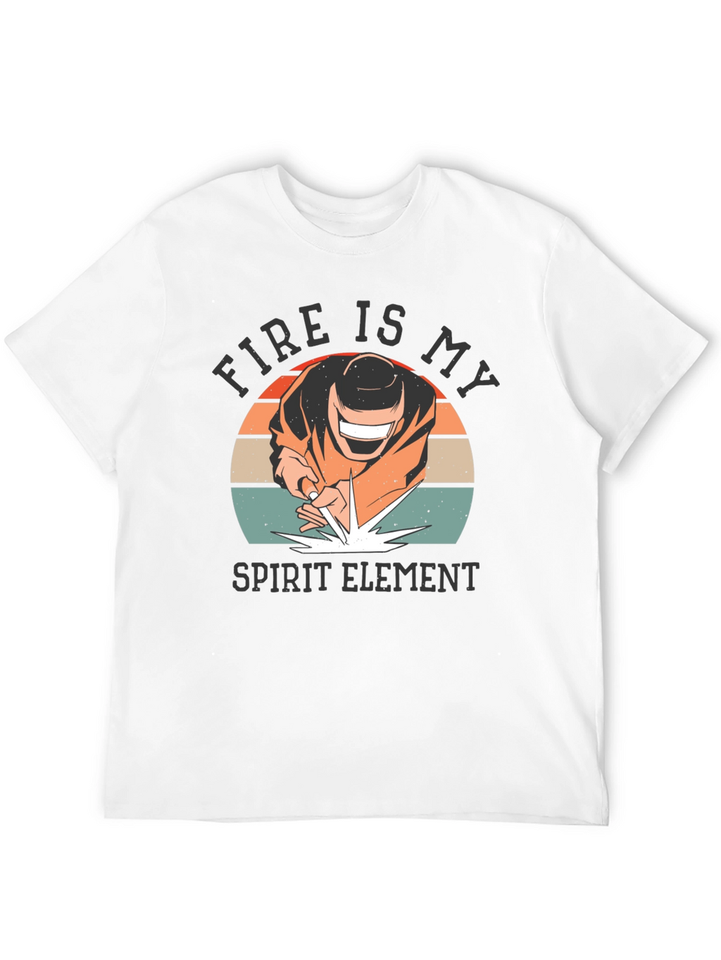 Fire Is My Spirit Element Black T-Shirt