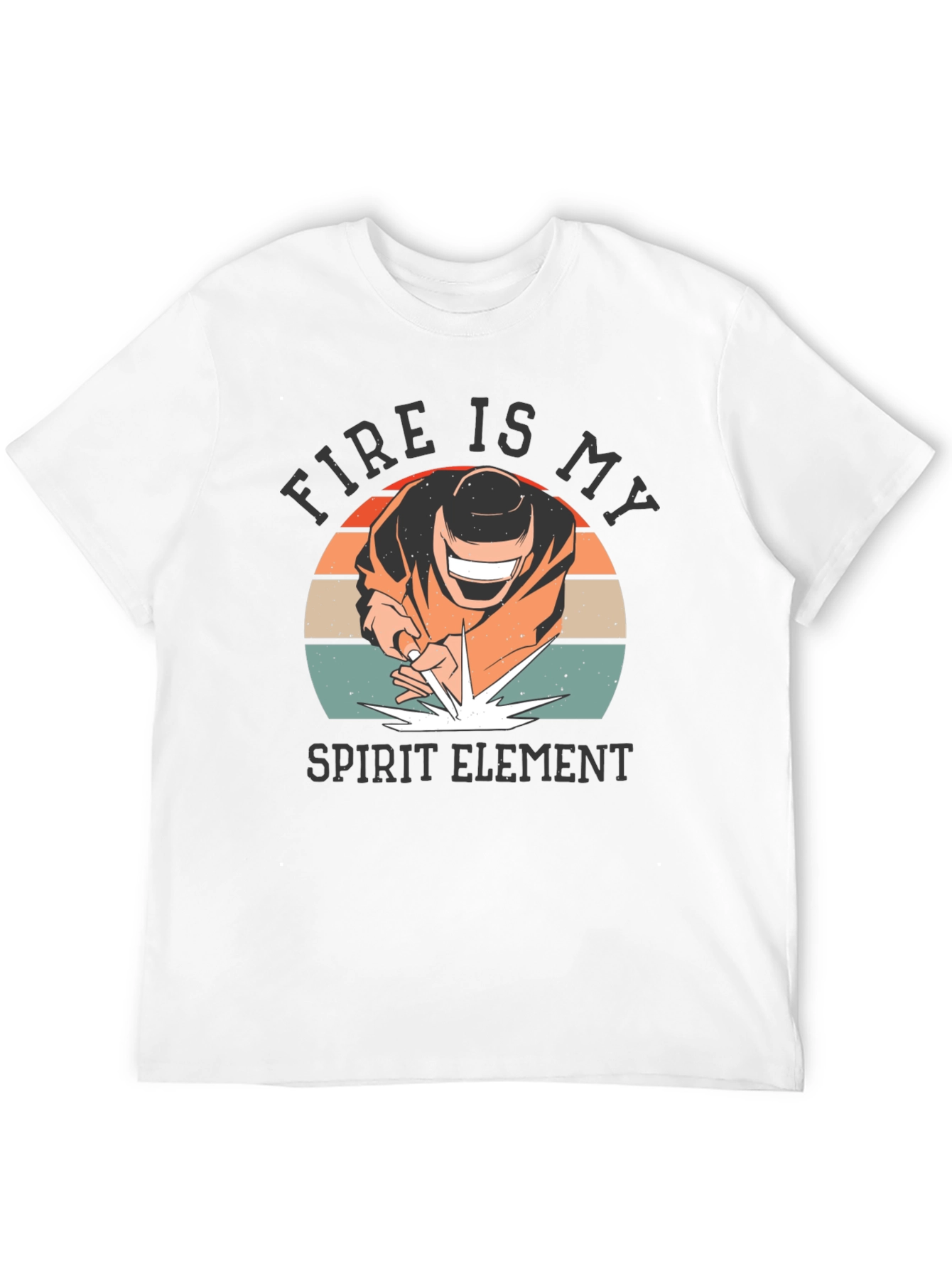 Fire Is My Spirit Element Black T-Shirt