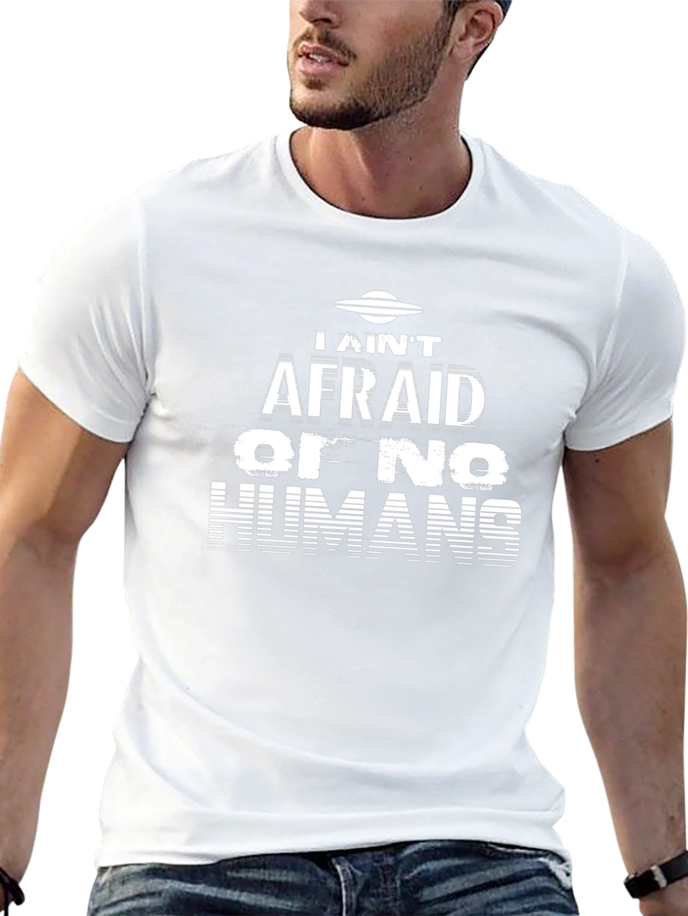 I Aint Afraid Alien Graphic T-Shirt